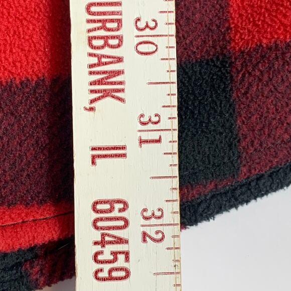 Legendary Whitetails Fleece Flannel Plaid Shirt Mens 3XL Red Tan Black Button Up - Picture 13 of 15